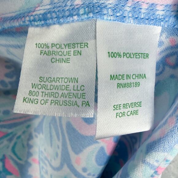 Lilly Pulitzer Maretta Bias Midi Dress, Zanzibar Blue Fish Kiss M - EUC, Resort - Picture 9 of 10